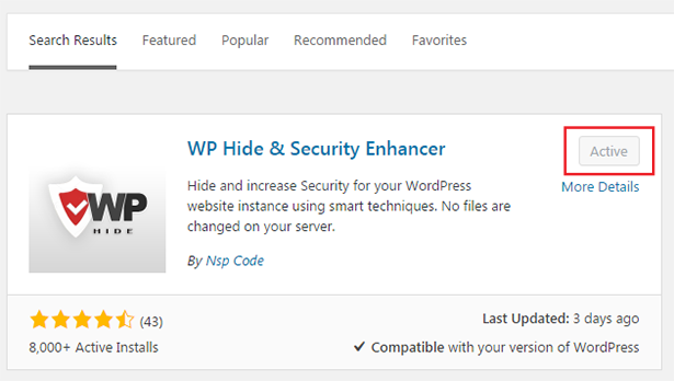WP Hide Security Enhancer