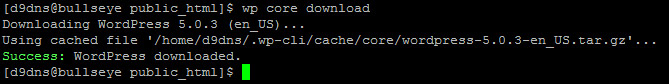 WP-CLI Core File Download